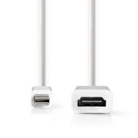 Nedis Mini DisplayPort-Kabel | Mini-DisplayPort Male naar HDMI Output | 21.6 Gbps | 0.2 m | 1 stuks - CCGB37650WT02 CCGB37650WT02 - thumbnail