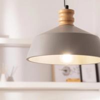Hanglamp beton &apos;Kusha&apos; E27 fitting modern grijs modern 350mm