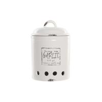 Tin DKD Home Decor 17,7 x 17,7 x 26 cm Wit Dolomite Knoflook