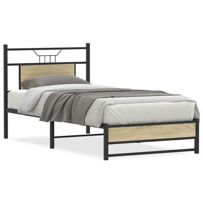 Bedframe zonder matras hout sonoma eikenkleurig 90x200 cm