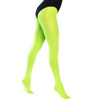 Boland panty - neon groen - 40 denier - maat M - carnaval - foute party