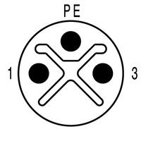 Weidmüller 2050060200 Sensor/actuator aansluitkabel M12 Aantal polen (sensoren): 2+PE 2.00 m 1 stuk(s)
