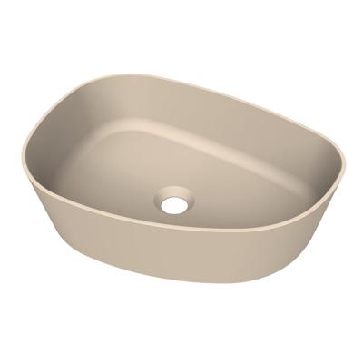 Arcqua Rocker waskom - opbouw - organisch rechts - 50x37cm - mat zand WAS554165