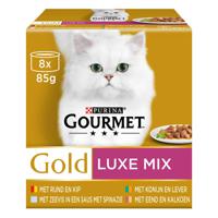 Gourmet Gold Luxe Mix kattenvoer nat 8x85g