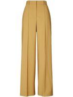 Tory Burch pantalon en laine à coupe ample - Jaune