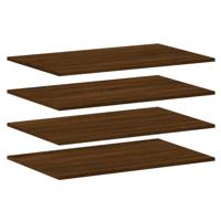 vidaXL Wandschappen 4 st 80x50x1,5 cm bewerkt hout bruineikenkleurig