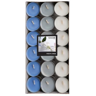 Geur theelichtjes/waxinelichtjes - Mega pack - 36x - Fresh Linen aroma - 4,5 branduren