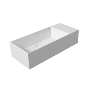 Fontein Salenzi Spy 45x20 cm Glans Wit zonder Kraangat (inclusief bijpassende clickwaste)