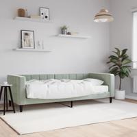 Slaapbank met matras 80x200 cm fluweel lichtgrijs