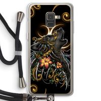 Huilende Wolf: Samsung Galaxy A8 (2018) Transparant Hoesje met koord