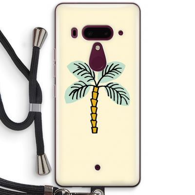 Palmboom: HTC U12+ Transparant Hoesje met koord