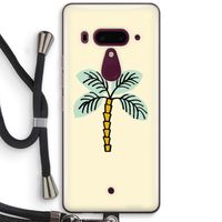 Palmboom: HTC U12+ Transparant Hoesje met koord Palmboom: HTC U12+ Transparant Hoesje met koord