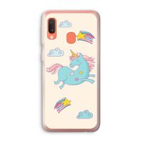 Vliegende eenhoorn: Samsung Galaxy A20e Transparant Hoesje