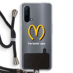 I'm lovin' you: OnePlus Nord CE 5G Transparant Hoesje met koord