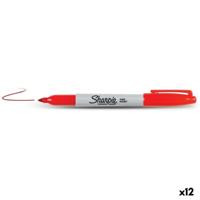 Permanente markeerstift Sharpie Fine Point Rood (12 Stuks)