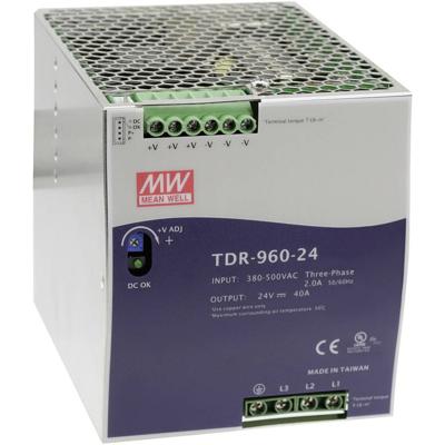 MEAN WELL TDR-960-48 DIN-rail netvoeding 48 V/DC 20 A 960 W Aantal uitgangen:1 x Inhoud 1 stuk(s)