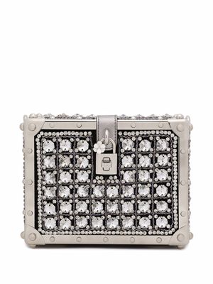 Dolce & Gabbana sac à main Jacquard Dolce Box - Blanc
