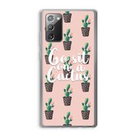 Cactus quote: Samsung Galaxy Note 20 / Note 20 5G Transparant Hoesje