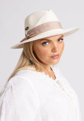 Yoek Sienna Fedora Ivory/Taupe | Beige | Maat 58