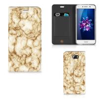 Huawei Y5 2 | Y6 Compact | Standcase | Marmer Goud