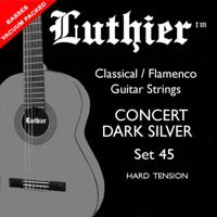 Luthier L-45 snarenset klassiek Concert Dark Silver