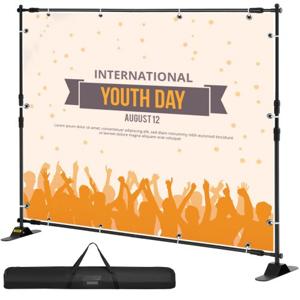 VEVOR Posterstandaard 10' X 8' Banner Stand Display 8'x 8' To 10' X 8' foto Achtergrondhandel Promotie