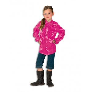 Rouches blouse roze voor meisjes   -