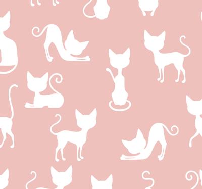 Slaapkamer behang Abstracte uitrekkende katten