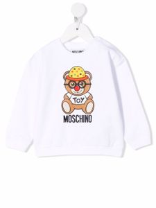 Moschino Kids sweat Teddy Bear à broderies - Blanc