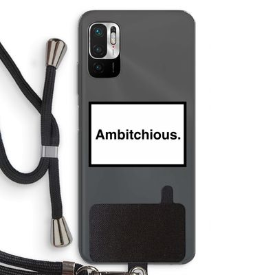 Ambitchious: Xiaomi Redmi Note 10 5G Transparant Hoesje met koord