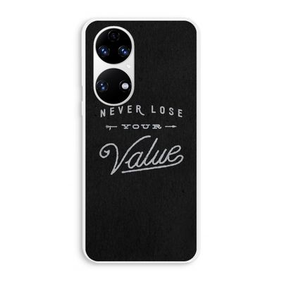 Never lose your value: Huawei P50 Transparant Hoesje