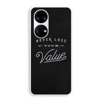 Never lose your value: Huawei P50 Transparant Hoesje
