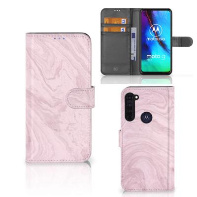 Motorola Moto G Pro | Bookcase | Marble Pink - Origineel Cadeau Vriendin