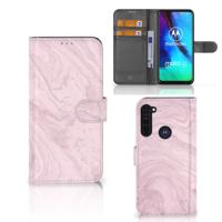Motorola Moto G Pro | Bookcase | Marble Pink - Origineel Cadeau Vriendin
