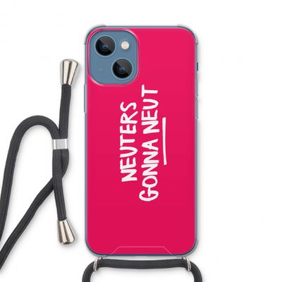 Neuters (roze): iPhone 13 Transparant Hoesje met koord