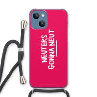 Neuters (roze): iPhone 13 Transparant Hoesje met koord