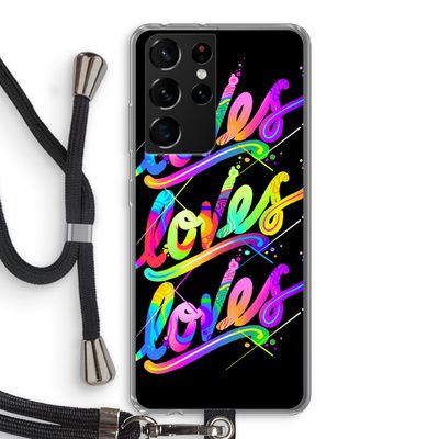Loves: Samsung Galaxy S21 Ultra Transparant Hoesje met koord