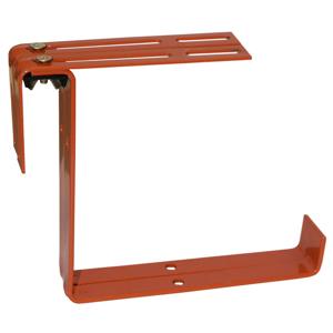 Balkonbeugel - 2x - voor railing t/m 14 cm - terracotta - bloem/plantenbakken ophang beugel
