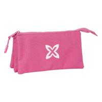 Pennenetui met 3 vakken Munich Basic Fuchsia 22 x 12 x 3 cm