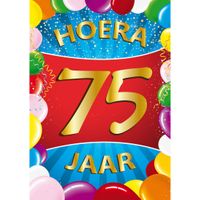 75 jaar thema mega deurposter