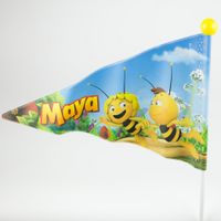 fietsvlag Maya de Bij junior 150 cm vinyl wit/geel