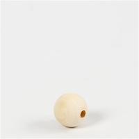 Creativ Company Houten kraal, d 15 mm, gatgrootte 3 mm, 20 stuk/ 1 doos