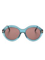 TOM FORD Eyewear lunettes de soleil rondes Seraphina - Bleu