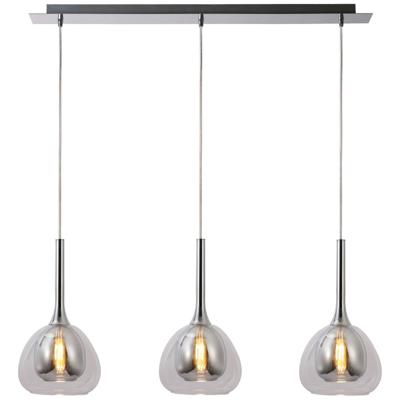 Brilliant Eetkamer hanglampHadan chroom met smoke glas - 85573/20