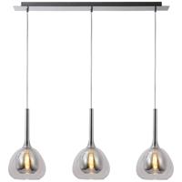 Brilliant Eetkamer hanglampHadan chroom met smoke glas - 85573/20