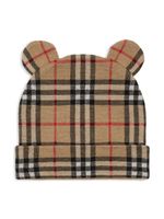 Burberry Kids bonnet en laine à carreaux - Tons neutres