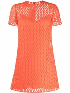 Valentino Garavani robe courte à motif monogrammé - Orange