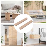 Houten Dowels 2 pcs Naturel 6 x 40 mm Massief Hout
