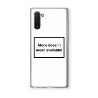 Alone: Samsung Galaxy Note 10 Transparant Hoesje