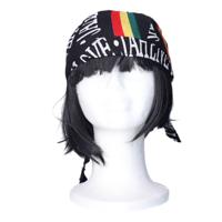 Rasta bandana - Jamaicaanse vlag - wietblaadjes - hoofddoek - verkleedartikel